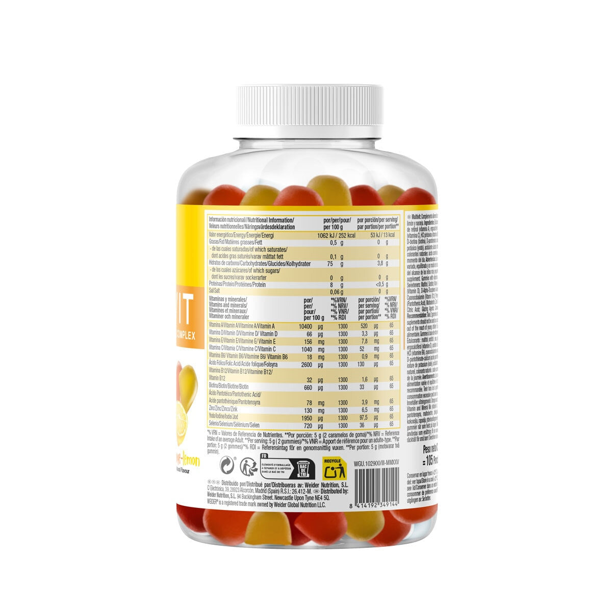 Weider Adult Multi Vitamin Gummy, 210 Count